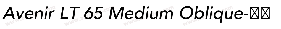 Avenir LT 65 Medium Oblique字体转换